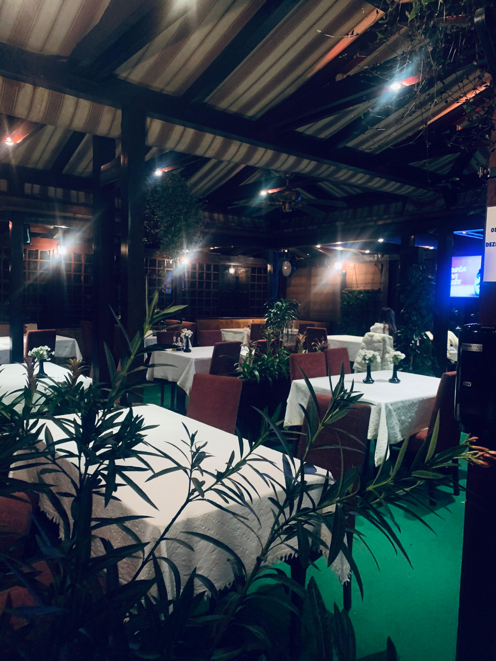 Romantična večernja atmosfera u našoj bašti